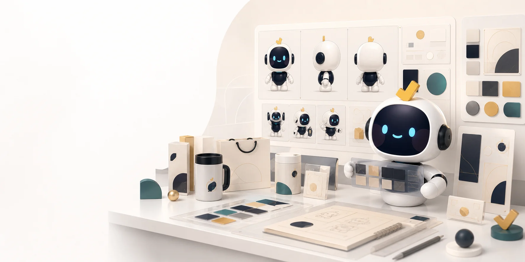 MOTI 在 IPMotion 品牌資產工作室整理角色三視圖、商品參考與品牌色彩規範